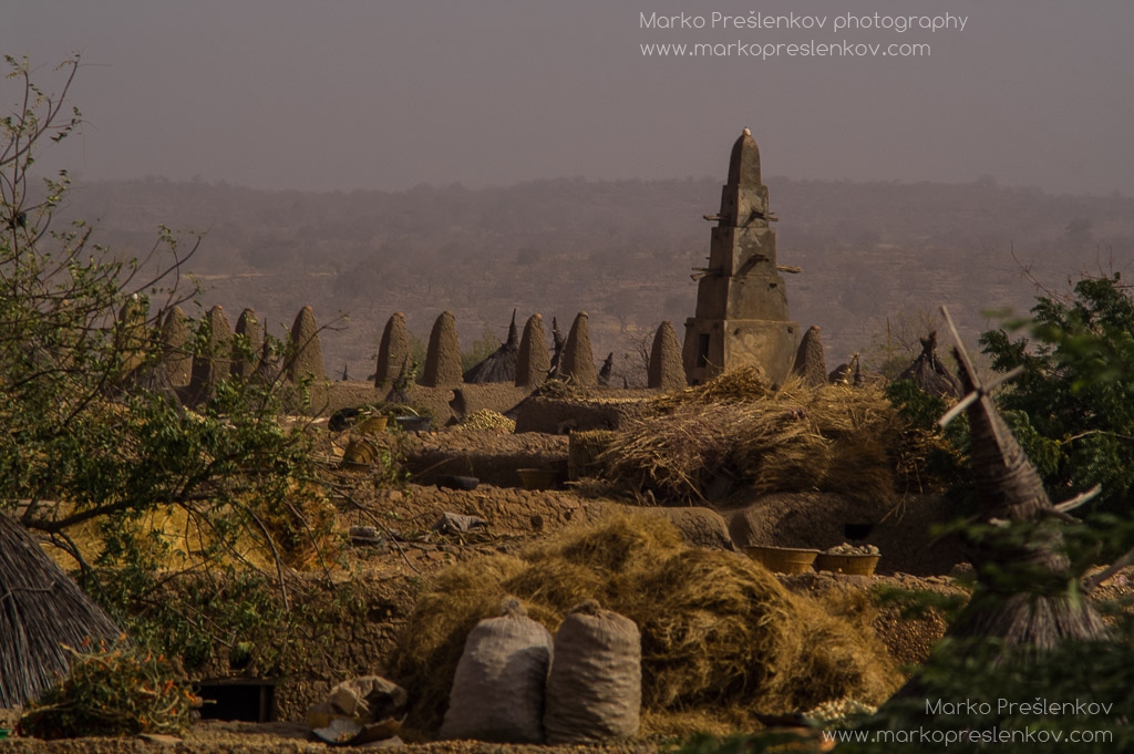 Stacks of hay in Anakanda village