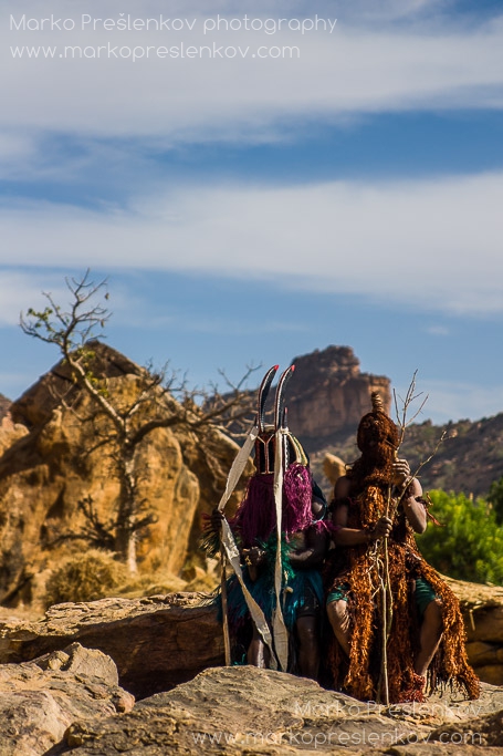 Two traditional Dogon masks